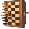 BKRAFT4U Handmade Wooden Rosewood Foldable Magnetic Chess Game Board with Storage Slots, 7 Inch view 4