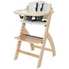 Abiie Beyond Junior Wooden High Chair with Tray - Adjustable and Convertible High Chair for Babies and Toddlers - 6 Months to 250 Lb - Water Resistant - Natural Wood/Dove Grey Cushion view 1