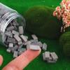 Woohome 500 PCS Mini Red Wall Bricks Gray Mini Bricks Tiny Bricks with Scraper for Landscaping, Miniature Bricks Figurine Fake Bricks for Mini Garden Accessories, 1:16 Scale view 2