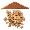 Woohome Mini Red Wall Bricks Model Building Set - 500 Pcs, 1:16 Miniature Bricks, Fairy Garden view 2