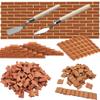 Woohome 422 PCS Mini Red Roof Tiles Mini Red Wall Bricks Set, DIY Materials Miniature Brick Scale Model Bricks and Roof Tile Dollhouse Fake Tiles for Miniature House Buding view 1