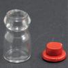 Dollhouse Miniature Glass Jar Container with Red Lid view 2