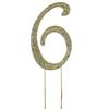 Efavormart 4.5" Gold Shinny Rhinestone Letters Cake Toppers For Wedding Birthday Party Special Event Personalized Decorations - 6 view 1