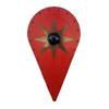Viking Knights Eight Pointed Chaos Star Battle Ready Norse Runic Wooden Huge Kite Shield Red view 1