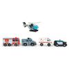 Tender Leaf Toys - Emergency Vehicles - 5 Wooden Rescue Vehicles with Moving Parts for Toddler Boys and Girls - Great Gift for Car Lovers - Educational Pretend Play Vehicles - Age 3+ view 2