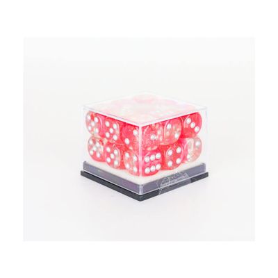 Sirius Dice 12mm d6 Hearts w/Silver (18)