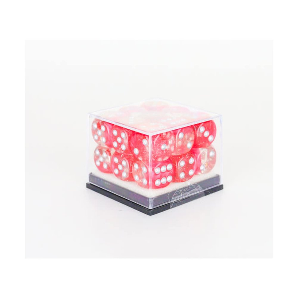 Sirius Dice 12mm d6 Hearts w/Silver (18)