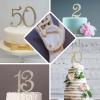 Efavormart 2.5" Gold Shinny Rhinestone Numbers Cake Toppers For Wedding Birthday Party Special Event Personalized Decorations - 4 view 2