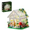 Flower House Building Set, Creative Garden Playset Toy with LED Light, Build a Greenhouse Model, Great Gift for Friends or Girls (597 Pieces) view 1