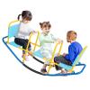 Costzon Teeter Totter Seesaw for Kids Outdoor, 2 in 1 Metal Rocking Seesaw for Toddlers with Easy-Grip Handles, Indoor Outdoor Rocker Toy Gifts for Ages 2-5, 1-3 Person Home Preschool Backyard See Saw view 1
