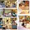 DIY Miniature Wooden Dollhouse Furniture Kit,Mini Handmade Doll House with LED,1:24 Scale Creative Woodcrafts Toys for Adult Friend Lover Birthday Gift (MoLan House) view 3