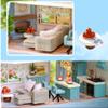 DIY Miniature Wooden Dollhouse Furniture Kit,Mini Handmade Doll House with LED,1:24 Scale Creative Woodcrafts Toys for Adult Friend Lover Birthday Gift (MoLan House) view 4