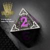 Haxtec Metal DND Dice Set Black Purple Dragon Pattern D&D Dice Set with Leather Dice Bag Metal Polyhedral Dice Compatible with Dungeons and Dragons TTRPG Gifts view 4