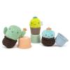 Ingenuity Calm Springs Nesting Rattles for Baby 3 Months & Up, Stackable Toys, BPA-Free Multi-Texture Rattle Set of 3, Unisex view 2