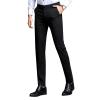 Men's Slim Fit Skinny Stretch Pant Classic Solid Color Tapered Suit Pant Lightweight Business Comfort Trousers (Black,34) view 2