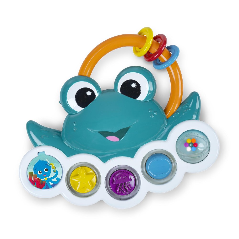 Baby Einstein Ocean Explorers Neptunes Busy Bubbles Sensory Activity Toy, with Interactive Lights and Music, Ages 3+ Months