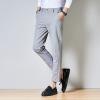 Maiyifu-GJ Men's Slim Fit Stretch Pant Solid Color Skinny Tapered Suit Pant Lightweight Wrinkle Resistant Business Trousers (Light Grey,38) view 3