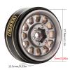 INJORA 1.0 Plus Brass Beadlock Wheel Rims 4PCS 12-Spoke Wheels for TRX4M SCX24 FCX24 1/24 1/18 RC Crawler, 42g/pcs(Grey) view 3