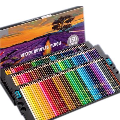 150 Colors Watercolor Artist Grade Water Soluble Colored Pencil Set for Coloring, Blending and Layering Books