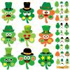 chiazllta 36 Packs St. Patrick's Day Craft Kits DIY Shamrock Art Craft for Preschool Kids, St. Patricks Day Make Your Own Shamrock Paper Craft Set for Home Class Game Activities Kindergarten view 1