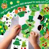 chiazllta 36 Packs St. Patrick's Day Craft Kits DIY Shamrock Art Craft for Preschool Kids, St. Patricks Day Make Your Own Shamrock Paper Craft Set for Home Class Game Activities Kindergarten view 4