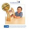 Excellerations Wooden Abacus - Natural - 12"H by 11"W - Kids Math, Counting Beads view 2