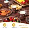 172 Pcs Western Party Supplies Serves 24, Include Cowboy Tablecloth Happy Birthday Banner, Plates and Napkins Tableware Set for Western Cowboy Theme Wild West Decorations view 4
