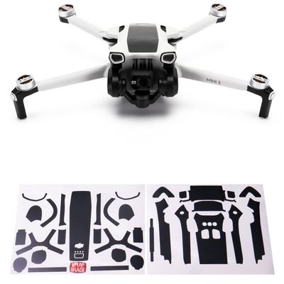 WRAPGRADE Skin Stickers Compatible with DJI Mini 3 | Accent Color (Stealth Black)