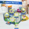 Upgraded Playpen with Enhanced Thick Foldable Mat, Balls, 4 Rings, Storage Bag, Basketball Hoop & Soccer Nets - Play Yard - Sport Playpen - Activity Center - BPA-Free, Non-Toxic, Safe view 2