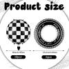 14 Pcs Car Decorations Racing Cars Birthday Party Supplies 4 Tire Tube Swim Ring Inflatable Tire Floats for Pool with 10 Balloons 18 Inch Race Balloons for Birthday Party(Plaid Style) view 3