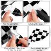 14 Pcs Car Decorations Racing Cars Birthday Party Supplies 4 Tire Tube Swim Ring Inflatable Tire Floats for Pool with 10 Balloons 18 Inch Race Balloons for Birthday Party(Plaid Style) view 4