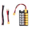 li po Battery Parallel Charging Board for IMAX B6 Charger, XT30 XT60 Parallel Charging Board, 2S 6S li po Battery Charger Plate with 20AWG Silicon Cable, li po Battery Balance Char ge Board, Parallel view 1