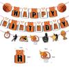 40 Pcs Basketball Party Decorations - Happy Birthday Banner, Balloons, Cake Toppers for Boys & Girls view 3