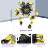 Junkin 100 Pcs Funny Sensory Fidget Toy Bulk Transformable Chain Robot Finger Toys Fidget Spinners Stress Relief Fingertip Gyro Mechanical Spiral Spinner Valentine's Gift for Adult Kids(Classic) view 2