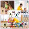 Junkin 100 Pcs Funny Sensory Fidget Toy Bulk Transformable Chain Robot Finger Toys Fidget Spinners Stress Relief Fingertip Gyro Mechanical Spiral Spinner Valentine's Gift for Adult Kids(Classic) view 3