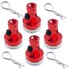 4PCS Magnetic Invisible Body Post Mount with R Clips Fit for 1/10 RC Car HSP (Red) view 1