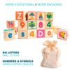 QUOKKA Wooden Blocks for Toddlers 1-3 - 26 ABC Learning Baby Blocks for Kids 3-5 Year Olds Stacking Alphabet Wood Toys for 2-4 yo - Educational with Letters Numbers - Updated Edition view 4