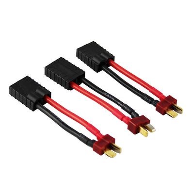 OliYin 3pcs T-Plug Male Connector Adapter Charger Cable 14awg 1.96in for Slash E Revo(Pack of 3)