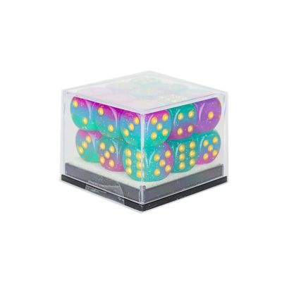 Sirius Dice 12mm d6 Northern Lights w/Gold (18)