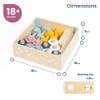 Bigjigs Toys FSC Certified Crate of Nuts and Bolts (20pc) - Eco-Friendly Nuts and Bolts Set for 3 Year Olds, Sustainable Construction Toys & Wooden Toy Tools view 2