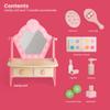 Bigjigs Toys Kids Vanity Table - Pink Table Top Vanity with Mirror, 2 Drawers & Pretend Makeup Sets for Girls, Unique Wooden Role Play Toys, Gifts for Girls Aged 3+ view 2
