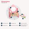 Bigjigs Toys Kids Vanity Table - Pink Table Top Vanity with Mirror, 2 Drawers & Pretend Makeup Sets for Girls, Unique Wooden Role Play Toys, Gifts for Girls Aged 3+ view 3