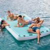 INTEX 56289EP Inflatable Floating Water Lounge: Soft Fabric Handles  Built-In Cup Holders  Secure Tie-Downs  880lb Weight Capacity  122" x 72" x 7" view 4