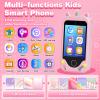 Kids Phone Toys for 3-6 Year Olds Girls, Touchscreen Kids Cell Phone with Dual Camera, MP3 Music Player, Games, Habit Tracker Toddler Phone Learning Toy Birthday Gifts for Girls Age 3 4 5 6 7 8 view 2