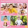 Kids Phone Toys for 3-6 Year Olds Girls, Touchscreen Kids Cell Phone with Dual Camera, MP3 Music Player, Games, Habit Tracker Toddler Phone Learning Toy Birthday Gifts for Girls Age 3 4 5 6 7 8 view 3