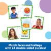 Learning Resources Feelings & Emotions Puzzle Cards, 48 Pieces, Ages 3+, Social Skills, speech therapy materials, Social Emotional Learning Toys and Games for Kids view 2