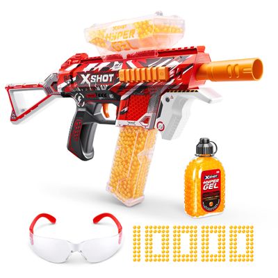 XSHOT Hyper Gel Trace Fire Blaster, Semi and Fully Automatic Gel Blaster & 10,000 Gellets, 600 Capacity Hopper & 850 Capacity Mag, Ages 14 & Up by ZURU