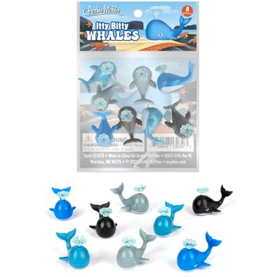 Accoutrements Archie McPhee Itty Bitty Whales 8 Pack