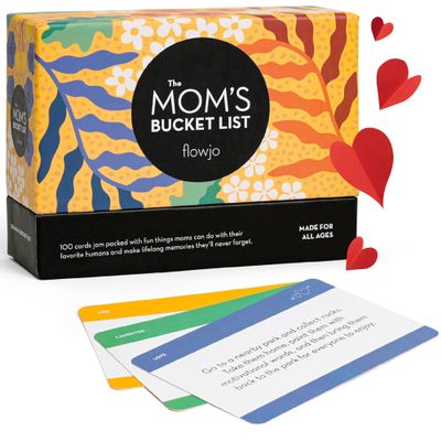 Flowjo The Mom's Bucket List Card Games: 100 Fun and Engaging Family Activities for Building Stronger Bonds and Creating Lasting Memories | Great Gift for Any Mom in Your Life!