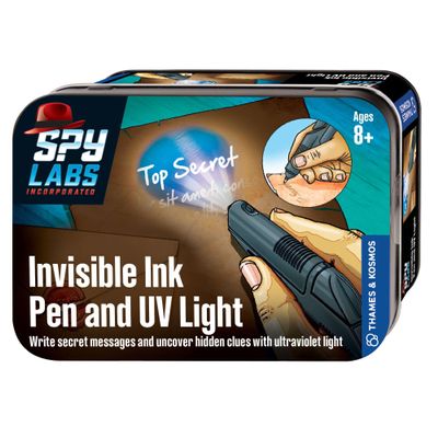 Spy Labs Inc: Invisible Ink Pen and UV Light by Thames & Kosmos | Exchange Top Secret Info Securely | Essential Tools and Tricks of The Trade from The Detective Gear Experts for Young Investigators